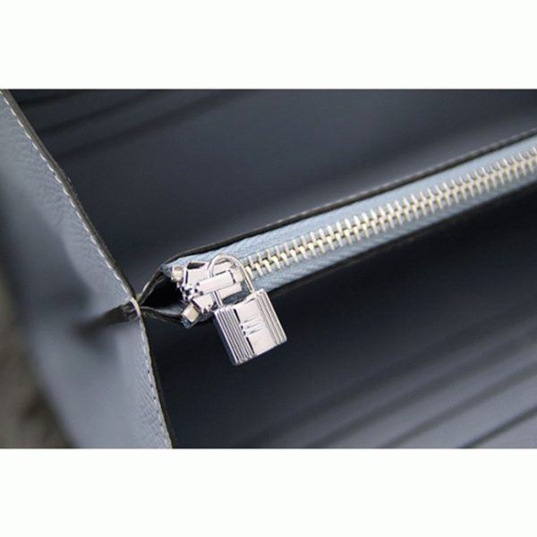 Contrefaçon Portefeuille Kelly Longue Hermès Bleu Lin – Image 8