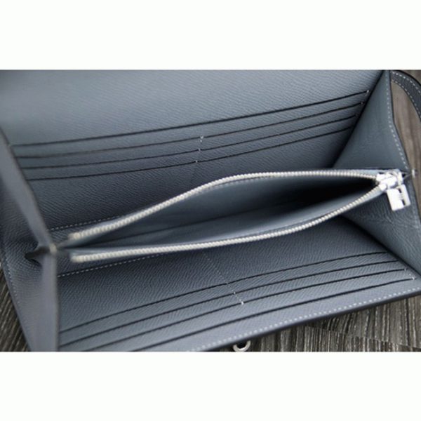 Contrefaçon Portefeuille Kelly Longue Hermès Bleu Lin – Image 6