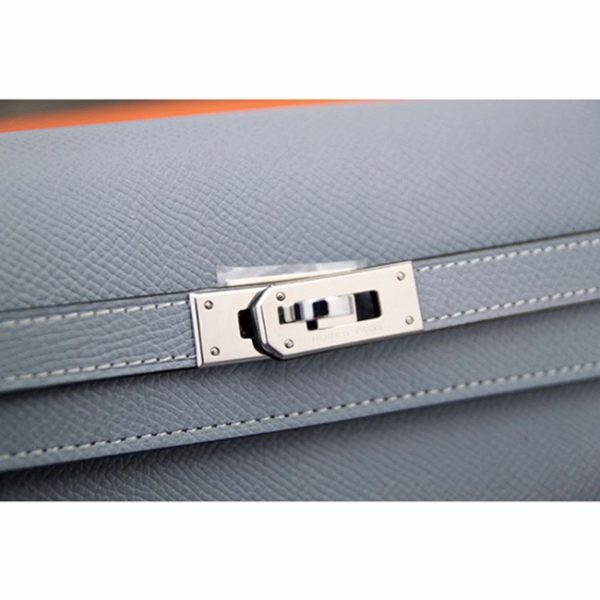 Contrefaçon Portefeuille Kelly Longue Hermès Bleu Lin – Image 3