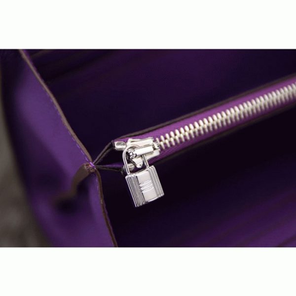 Réplique Portefeuille Kelly Longue Hermès Violet – Image 8