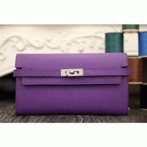 Réplique Portefeuille Kelly Longue Hermès Violet