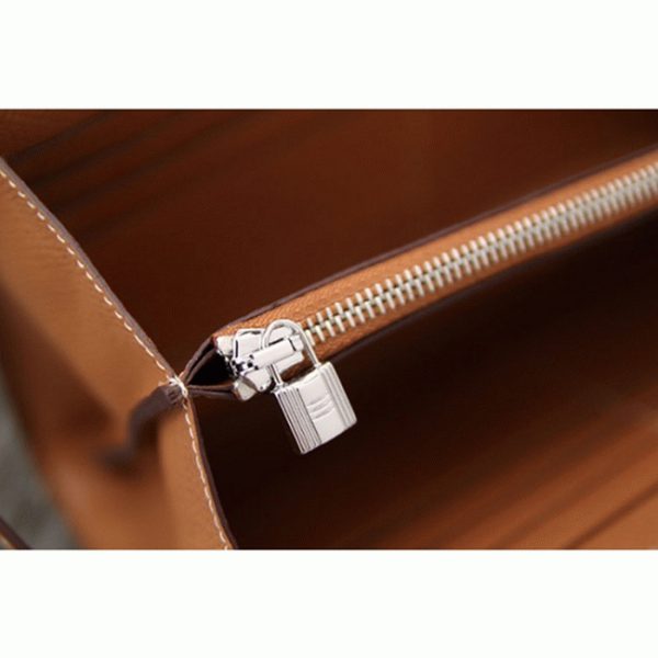 Faux Portefeuille Designer Kelly Longue Hermès Marron – Image 7