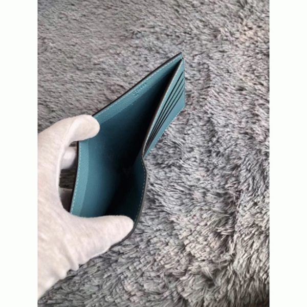 Top Faux Portefeuille Compact Copernic Hermès Bleu Jean – Image 3