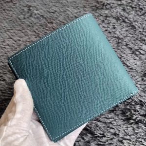 Top Faux Portefeuille Compact Copernic Hermès Bleu Jean