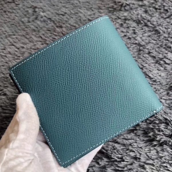 Top Faux Portefeuille Compact Copernic Hermès Bleu Jean