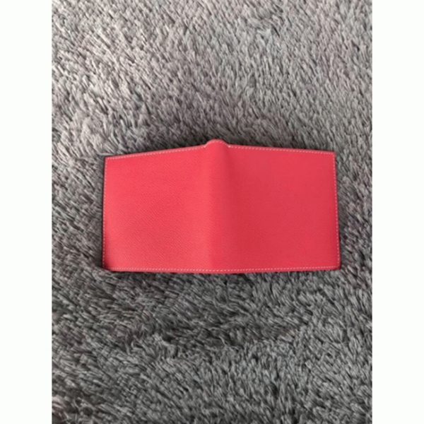 Top Faux Portefeuille Compact Copernic Hermès Rouge Rose – Image 5