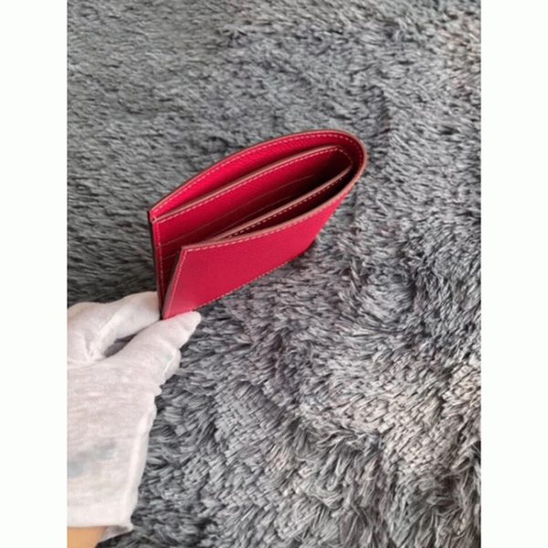 Top Faux Portefeuille Compact Copernic Hermès Rouge Rose – Image 3