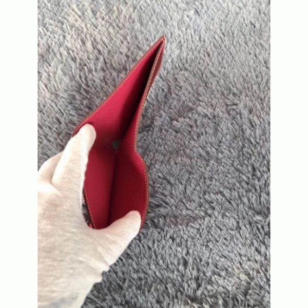 Top Faux Portefeuille Compact Copernic Hermès Rouge Rose – Image 2
