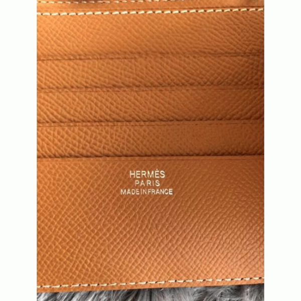 Top Réplique Portefeuille Compact Copernic Hermès Marron – Image 5