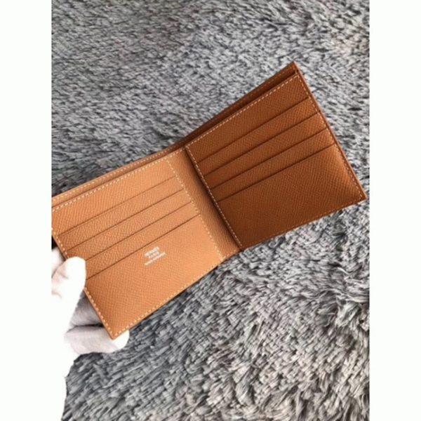 Top Réplique Portefeuille Compact Copernic Hermès Marron – Image 2