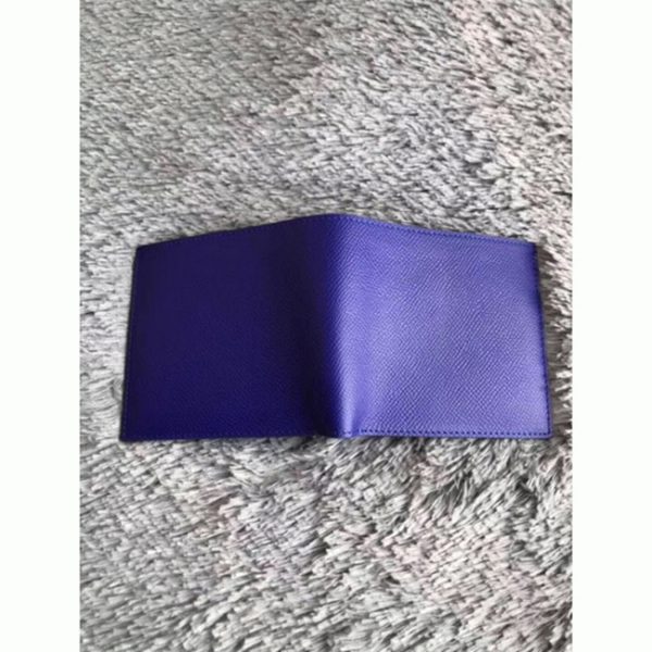 Réplique Luxe Portefeuille Compact Copernic Hermès Bleu électrique – Image 4