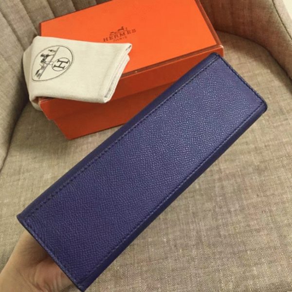Top Fausse Sac à main Hermès Kelly Pochette Saphir Epsom – Image 2