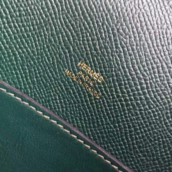 AAA Réplique Sac à main Hermès Kelly Pochette Malachite Epsom – Image 5