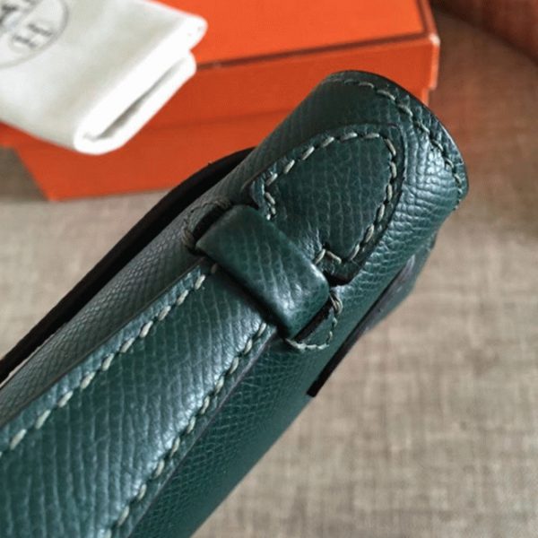 AAA Réplique Sac à main Hermès Kelly Pochette Malachite Epsom – Image 4