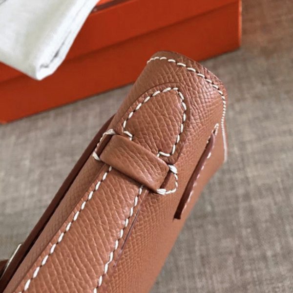 Réplique Haute Qualité Sac à main Hermès Kelly Pochette Or Epsom – Image 8