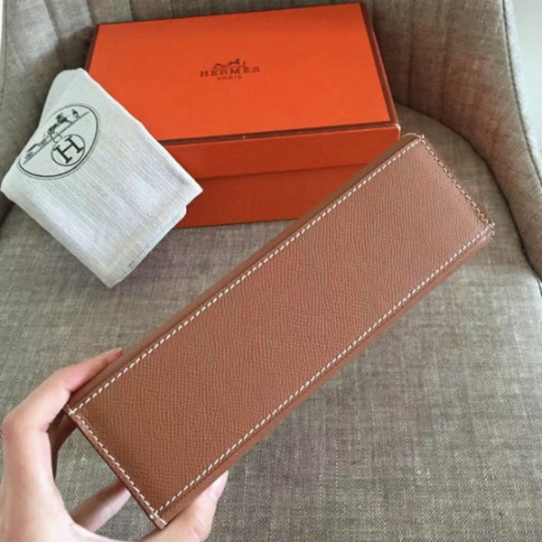 Réplique Haute Qualité Sac à main Hermès Kelly Pochette Or Epsom – Image 7