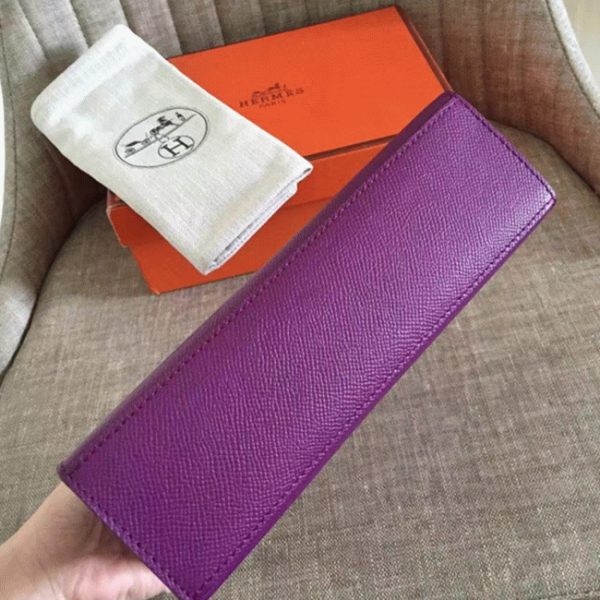 Contrefaçon Sac à main Hermès Kelly Pochette Cyclamen Epsom – Image 8