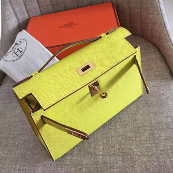 Contrefaçon Sac à main Hermès Kelly Pochette Soufre Epsom – Image 5