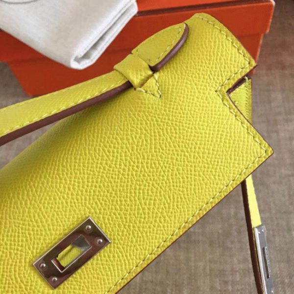 Contrefaçon Sac à main Hermès Kelly Pochette Soufre Epsom – Image 4