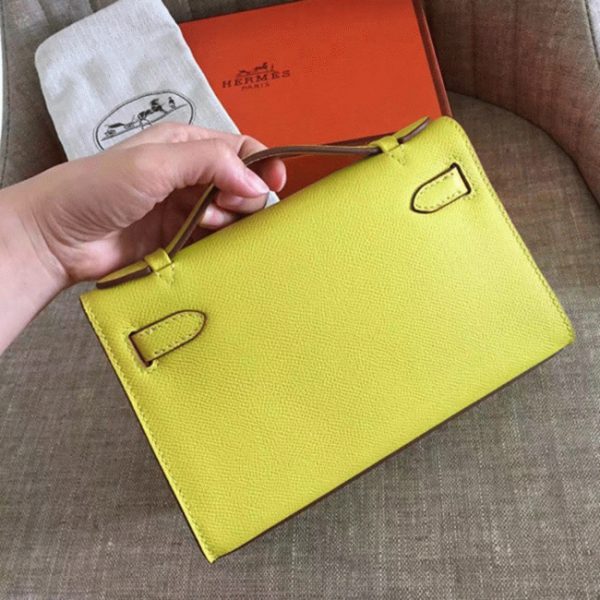 Contrefaçon Sac à main Hermès Kelly Pochette Soufre Epsom – Image 3