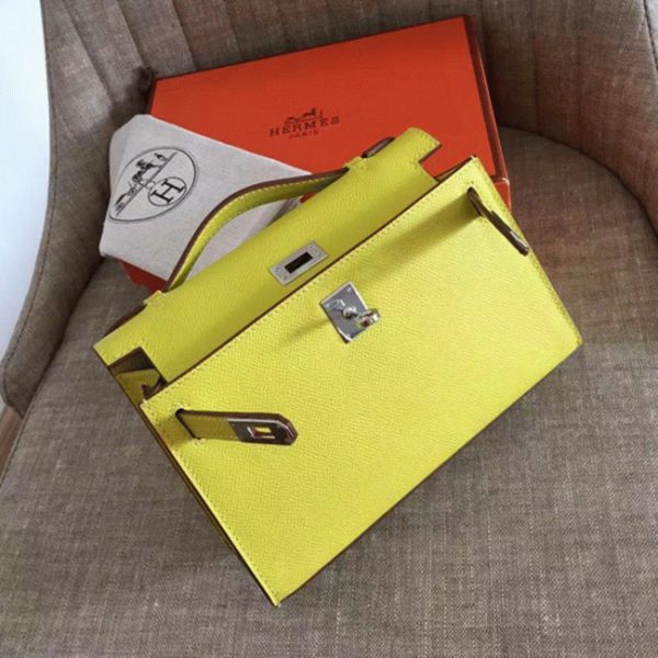 Contrefaçon Sac à main Hermès Kelly Pochette Soufre Epsom – Image 2