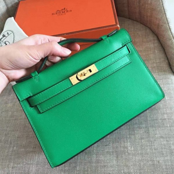 Contrefaçon Sac à main Hermès Kelly Pochette Bambou Epsom