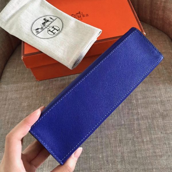 Réplique Sac à main Hermès Kelly Pochette Bleu électrique Epsom – Image 8