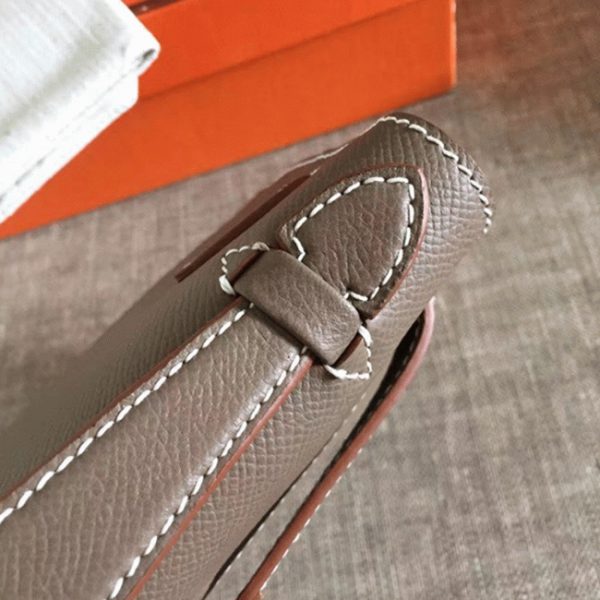 Top Réplique Sac à main Hermès Kelly Pochette étoupe Epsom – Image 6