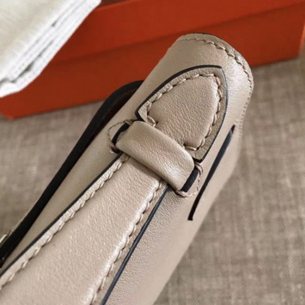 Top Réplique de designer Sac à main Hermès Kelly Pochette Gris Swift – Image 2
