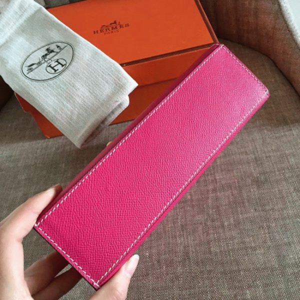 Contrefaçon Sac à main Hermès Kelly Pochette Rouge Rose Epsom – Image 2