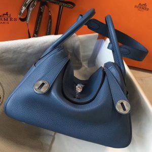 Faux Luxe Sac Lindy 26cm Hermès Agate Bleue