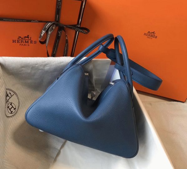 Faux Luxe Sac Lindy 26cm Hermès Agate Bleue – Image 8