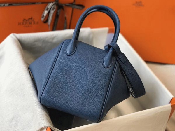 Faux Luxe Sac Lindy 26cm Hermès Agate Bleue – Image 7