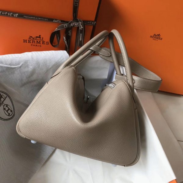 Contrefaçon Sac Lindy 26cm Hermès Gris Tourterelle – Image 8