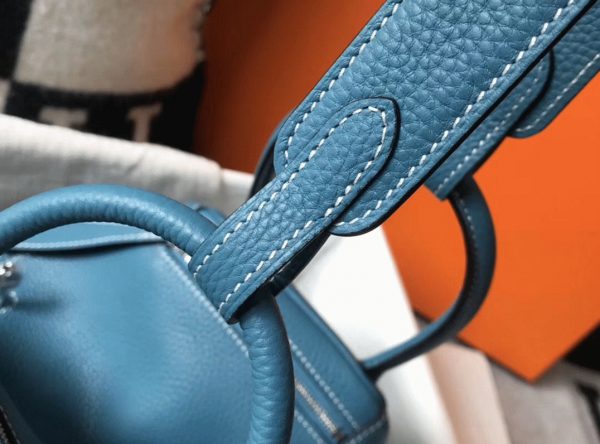 Réplique Sac Lindy 26cm Hermès Bleu Jean – Image 7