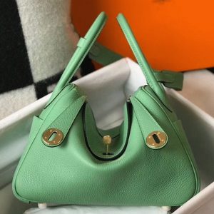 Faux Sac Lindy 26cm Hermès Vert Criquet