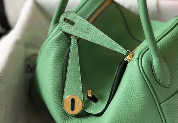 Faux Sac Lindy 26cm Hermès Vert Criquet – Image 6