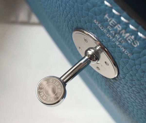 Réplique Sac Lindy 26cm Hermès Bleu Jean – Image 5