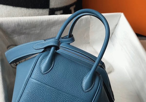 Réplique Sac Lindy 26cm Hermès Bleu Jean – Image 2