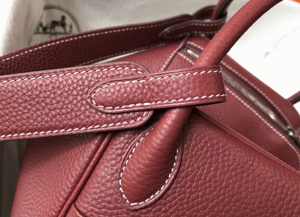 Contrefaçon Sac Lindy 26cm Hermès Bordeaux – Image 5