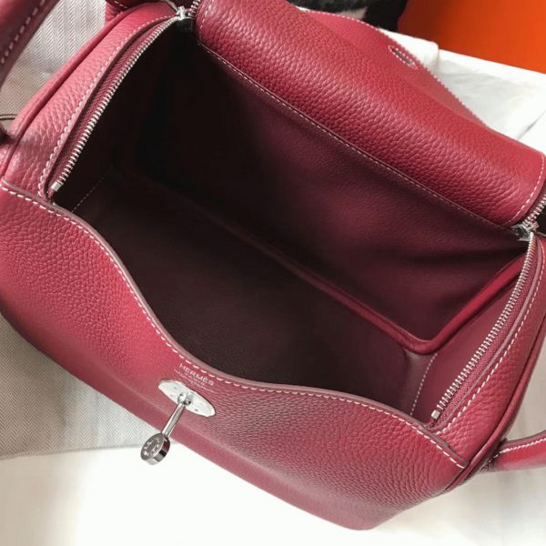 Contrefaçon Sac Lindy 26cm Hermès Bordeaux – Image 2