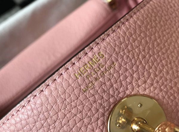 Réplique Sac Lindy 26cm Hermès Rose – Image 3