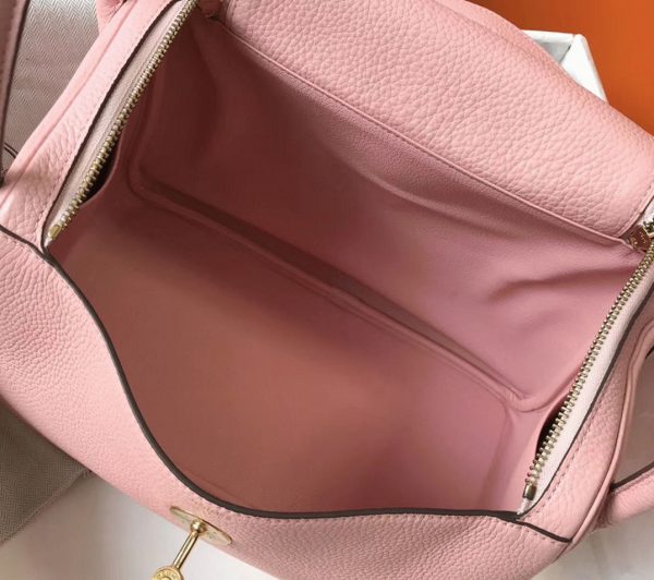 Réplique Sac Lindy 26cm Hermès Rose – Image 2