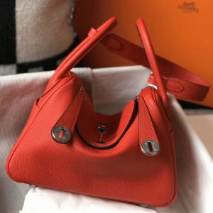 Faux Sac Lindy 26cm Hermès Rouge