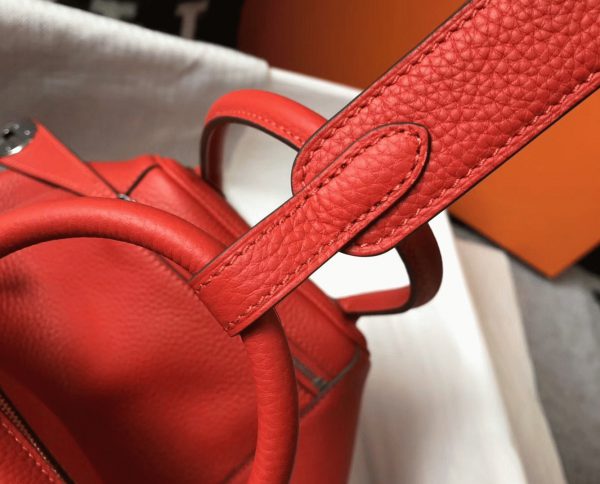 Faux Sac Lindy 26cm Hermès Rouge – Image 6