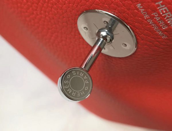Faux Sac Lindy 26cm Hermès Rouge – Image 4