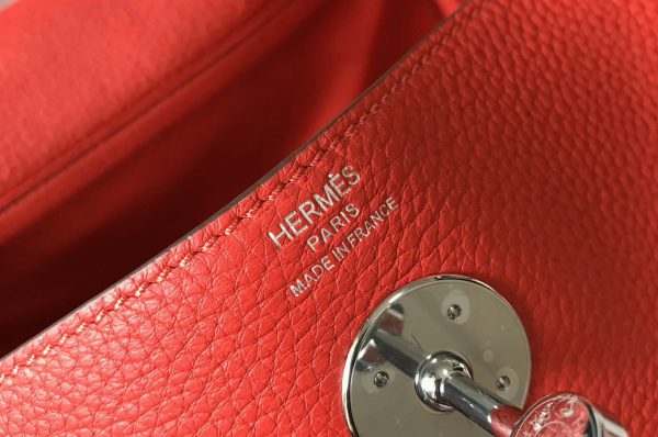 Faux Sac Lindy 26cm Hermès Rouge – Image 3