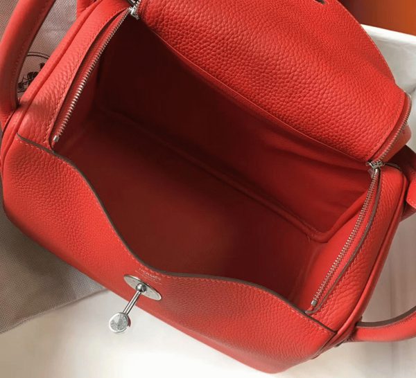 Faux Sac Lindy 26cm Hermès Rouge – Image 2
