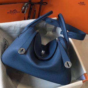 Copie Sac Lindy 30cm Hermès Agate Bleue
