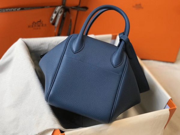Copie Sac Lindy 30cm Hermès Agate Bleue – Image 7